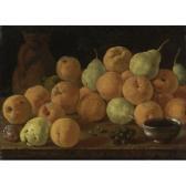 MELENDEZ Luis Still Life With Peaches, Pears And Grapes MELENDEZ Luis Still Life With Peaches, Pears And Grapes