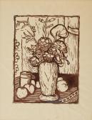 MELIS MARINI Felice Vaso Di Fiori Con Frutta In Interno, 1920 Ca. MELIS MARINI Felice Vaso Di Fiori Con Frutta In Interno, 1920 Ca.