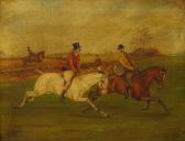 Meller W. Riders Jumping A Fence Meller W. Riders Jumping A Fence