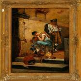 MELLINI F. Italian Scenery With A Young Couple MELLINI F. Italian Scenery With A Young Couple