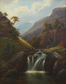 MELLOR William Man Fishing In A Valley With Sheep MELLOR William Man Fishing In A Valley With Sheep