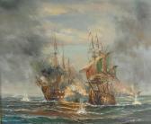MELVILLE View Of Warships At Sea MELVILLE View Of Warships At Sea