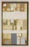 MENDEZ Theodore Ochre And Blue Composition, No.439 MENDEZ Theodore Ochre And Blue Composition, No.439
