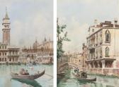 menegazzi pietro A Gondolier Before The Molo, Venice; And A Gondolier On A Venetian Backwater menegazzi pietro A Gondolier Before The Molo, Venice; And A Gondolier On A Venetian Backwater