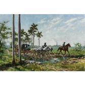 MENOCAL Armando G. Paisaje Con Carroza E Ingenio (landscape With Carriage Andsugarmill) MENOCAL Armando G. Paisaje Con Carroza E Ingenio (landscape With Carriage Andsugarmill)