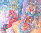 MENSFORTH Charlotte Spanish Fan, Still Life. Signed And Dated '83. Oil. 23 X28ins MENSFORTH Charlotte Spanish Fan, Still Life. Signed And Dated '83. Oil. 23 X28ins