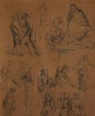 MENZEL von Adolph Fifteen Figure Studies MENZEL von Adolph Fifteen Figure Studies