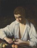 MERISI Michelangelo A Boy Peeling Fruit MERISI Michelangelo A Boy Peeling Fruit