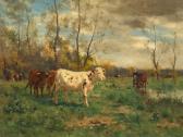 MERLOT EMILE JUSTIN Teichlandschaft Mit Kuhherde MERLOT EMILE JUSTIN Teichlandschaft Mit Kuhherde