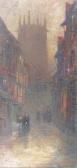 MERRILL Frank Thayer Fish Street, Shrewsbury - An Evening Shower MERRILL Frank Thayer Fish Street, Shrewsbury - An Evening Shower