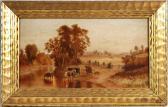 merrill robert s. Cows In A Country Landscape merrill robert s. Cows In A Country Landscape