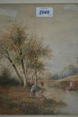 MERRITT V Anglers On A River Bank MERRITT V Anglers On A River Bank