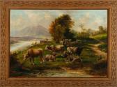 MERTZ G. A Mountain Scenery With Cattle MERTZ G. A Mountain Scenery With Cattle