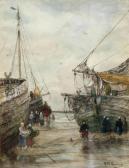 MESDAG Hendrik Willem Fishing Boats On The Beach At Ebb Tide MESDAG Hendrik Willem Fishing Boats On The Beach At Ebb Tide