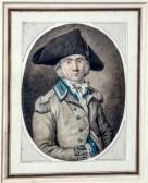 MEULEMANS Adriaan Portrait Of A Gentleman In Military Officer````````s Uniform Oval MEULEMANS Adriaan Portrait Of A Gentleman In Military Officer````````s Uniform Oval