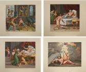 MEULEMEESTER Joseph Charles 4 Incisioni In Rame MEULEMEESTER Joseph Charles 4 Incisioni In Rame