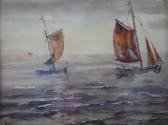 MEULVERS E Bateaux De Pêche Sur Une Mer Formée MEULVERS E Bateaux De Pêche Sur Une Mer Formée