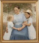 MEYER Carl Portrait Of A Mother And Two Children MEYER Carl Portrait Of A Mother And Two Children