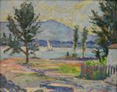 MEYER Hans Rudolf Landscape With Sailboat On A Lake MEYER Hans Rudolf Landscape With Sailboat On A Lake