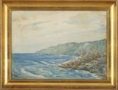MEYER Jenny Coastal Scenery. Signed Jm 1924 MEYER Jenny Coastal Scenery. Signed Jm 1924
