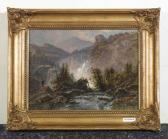 MEZGER Johann Heinrich Berglandschaft. MEZGER Johann Heinrich Berglandschaft.