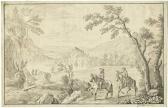 MEZGER Johann Heinrich Idyllische Flußlandschaft MEZGER Johann Heinrich Idyllische Flußlandschaft