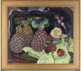 MEZHIROV YURI ALEKSANDROVICH Pinapples, Pomegranates And A Flower In A Jug, On A Table MEZHIROV YURI ALEKSANDROVICH Pinapples, Pomegranates And A Flower In A Jug, On A Table