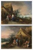 MICHAU Theobald Peasants Drinking Outside A Farm Cottage MICHAU Theobald Peasants Drinking Outside A Farm Cottage