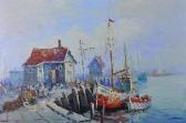 MICHEL A Harbour Scene MICHEL A Harbour Scene