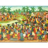 Michel Alfred J. Marketplace Scene Michel Alfred J. Marketplace Scene