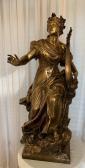 MICHEL Gustave Frédéric Female Standing With Harp In Flowing Dress MICHEL Gustave Frédéric Female Standing With Harp In Flowing Dress