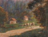 MICHEL Louis Leon Vaches Rentrant Le Soir MICHEL Louis Leon Vaches Rentrant Le Soir