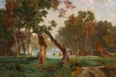 MICHELIS Alexander Kühe Auf Einer Waldlichtung MICHELIS Alexander Kühe Auf Einer Waldlichtung