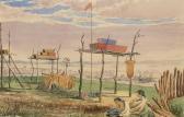 Miegs Montgomery Two Indian Scenes Miegs Montgomery Two Indian Scenes