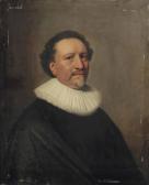 MIEREVELT van Michiel Jansz. Portrait Of A Gentleman, Bust-length, In A Black Costume With A White Lace Collar MIEREVELT van Michiel Jansz. Portrait Of A Gentleman, Bust-length, In A Black Costume With A White Lace Collar