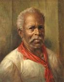 MIGLIACCIO Edmundo Portrait Of A Man In A Red Scarf MIGLIACCIO Edmundo Portrait Of A Man In A Red Scarf