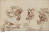 MILANI Aureliano Five Studies Of A Horse's Head (recto) MILANI Aureliano Five Studies Of A Horse's Head (recto)
