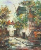 MILANI Gino Continental Scene With Windmill MILANI Gino Continental Scene With Windmill