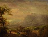 MILBOURNE Henry Paysage De Montagne À La Carriole MILBOURNE Henry Paysage De Montagne À La Carriole