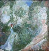 MILIOTI VASILI Jeune Femme Dans Un Jardin MILIOTI VASILI Jeune Femme Dans Un Jardin
