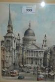 MILLINGTON John View In The City With The Dome Of St. Pauls And Another London Street Scene MILLINGTON John View In The City With The Dome Of St. Pauls And Another London Street Scene