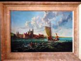 MILWARD Peter W. A Dutch River Scene MILWARD Peter W. A Dutch River Scene