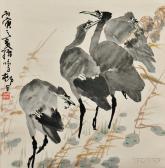 MINGCUN Sun Egrets With Green Beaks MINGCUN Sun Egrets With Green Beaks