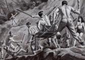 MINNEY BRUCE Men's Magazine Story Illustration MINNEY BRUCE Men's Magazine Story Illustration