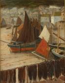 MINTON H.A. Drying The Sails, Mousehole MINTON H.A. Drying The Sails, Mousehole