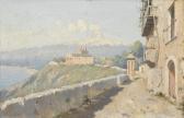 MIRABELLA Mario Ansicht Des Klosters San Domenico Bei Taormina Mit Aetna MIRABELLA Mario Ansicht Des Klosters San Domenico Bei Taormina Mit Aetna