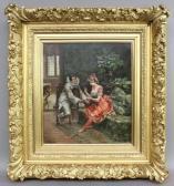 MIRALLES Enrique Jeune Femme Recousant L'habit De Pierrot MIRALLES Enrique Jeune Femme Recousant L'habit De Pierrot