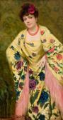 MITCHELL Emily Bildnis Einer Dame Mit Rosen Im Haar MITCHELL Emily Bildnis Einer Dame Mit Rosen Im Haar