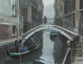 MITCHELL SUE Venetian Canal Scene With Bridge And Gondola MITCHELL SUE Venetian Canal Scene With Bridge And Gondola