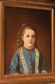 MOBSURL E.H. Half-length Portrait Of A Child In A White Dress MOBSURL E.H. Half-length Portrait Of A Child In A White Dress